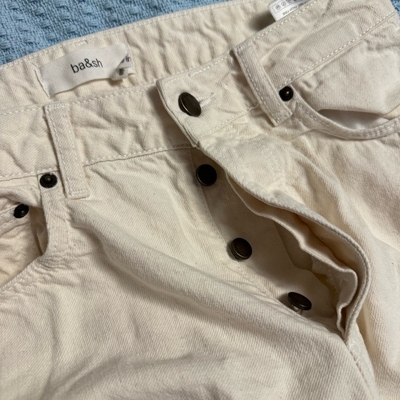 ba&sh Ruth Off White Straight Leg Jeans - Women’s 6 - Picture 9 of 14